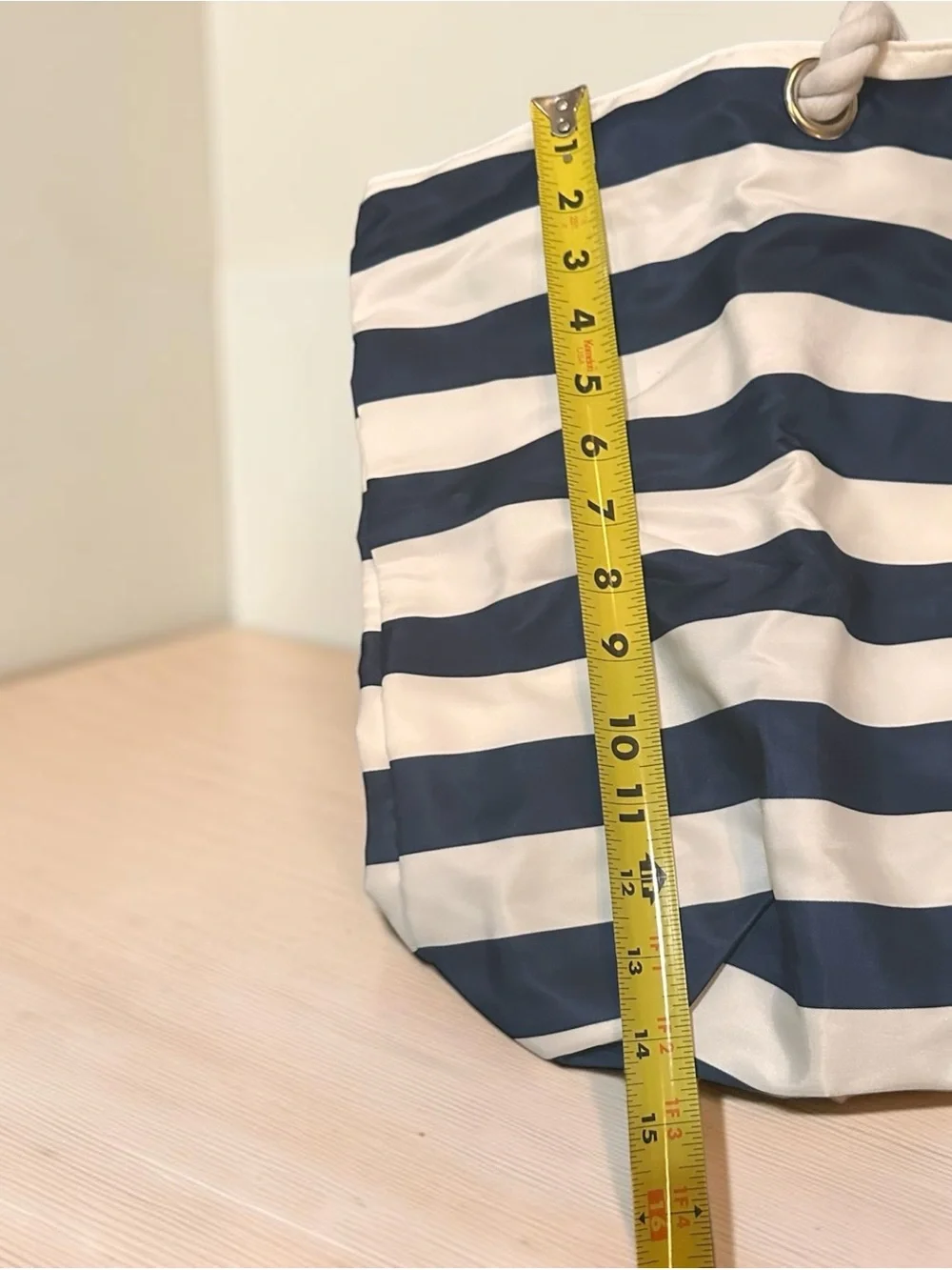 Bang & Carsen XL Navy White Striped Waterproof Beach Travel Tote
